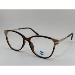 EVIDENCE - YY8817 C6 53-18-137 Black Brown Gold Plastic Metal Glasses Frames